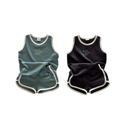 Cotton Sports Vest Shorts Casual Children Suit