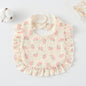 Baby Bib Ruffled Cotton Printed Gauze Lace Bib