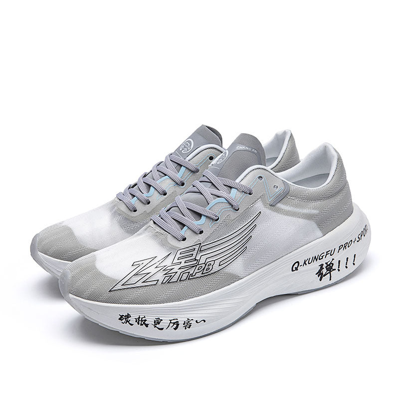 Chaussures de course de marathon respirantes, en maille, à la mode, basses, absorbant les chocs
