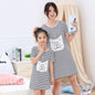 Children Purified Cotton Short Sleeve Nightdress