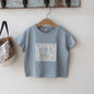 Fashion Girls Retro Pure Color Comfort T-shirt