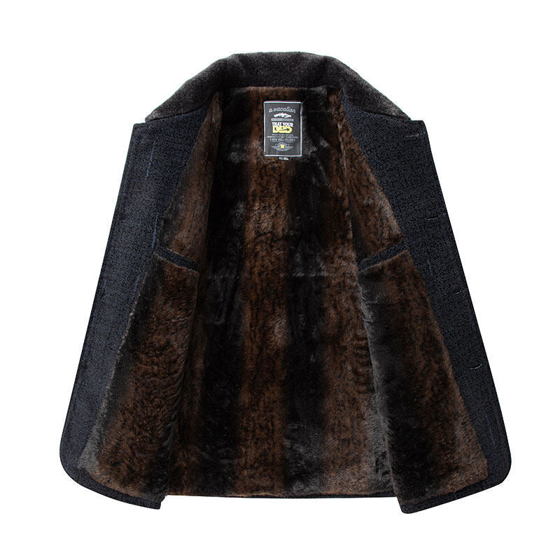 Fleece-lined Thickened Cotton-padded Coat