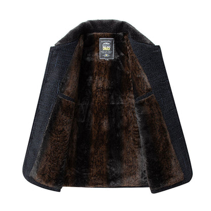 Fleece-lined Thickened Cotton-padded Coat