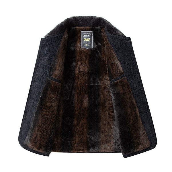 Fleece-lined Thickened Cotton-padded Coat