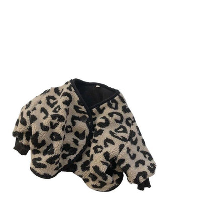 Fleece-lined Leopard-print Sweater