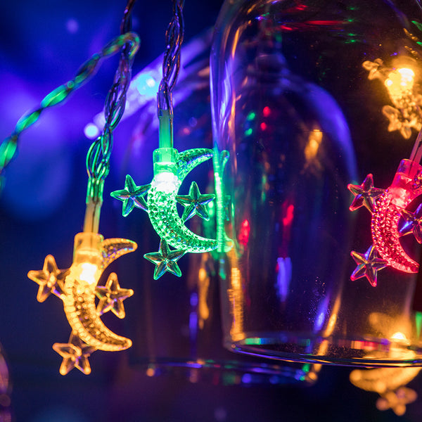 Cute Star Moon Decorative String Lights