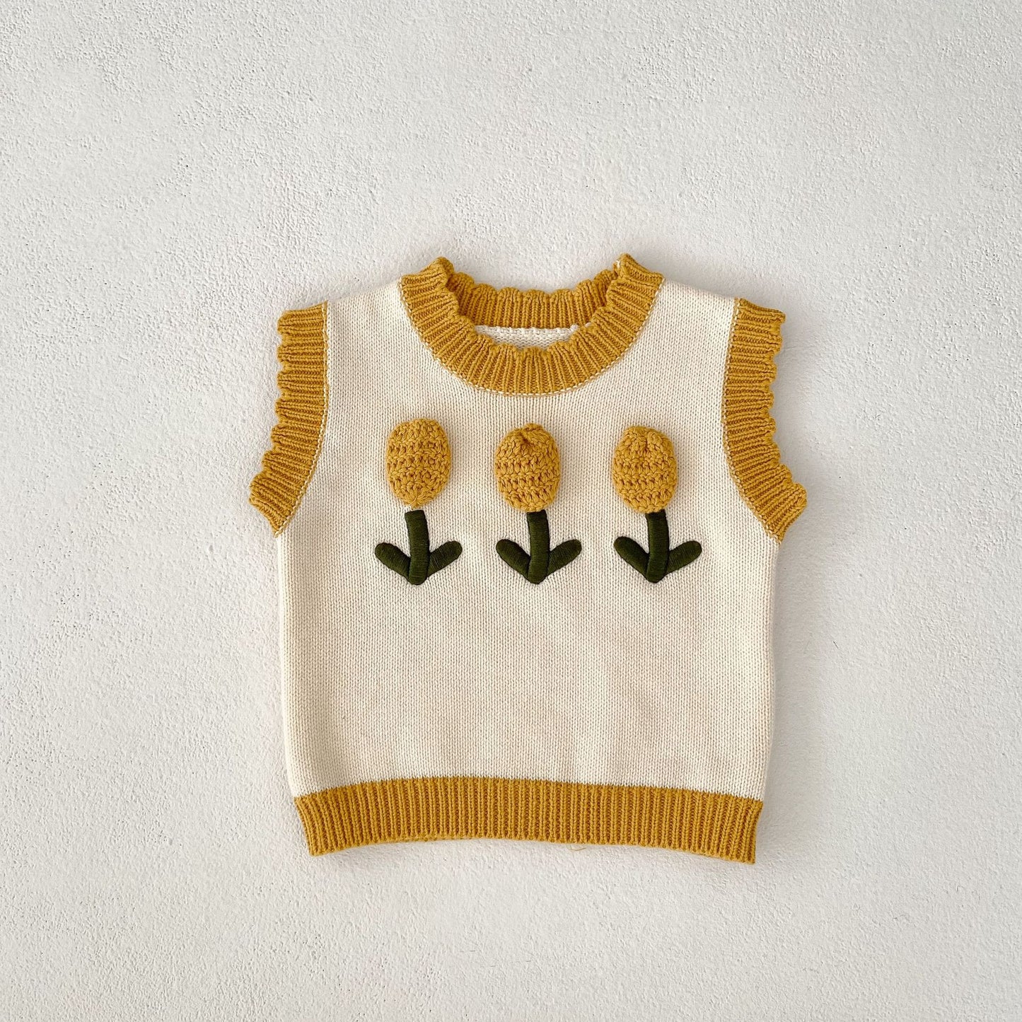 Baby Sleeveless Knitted Pullover