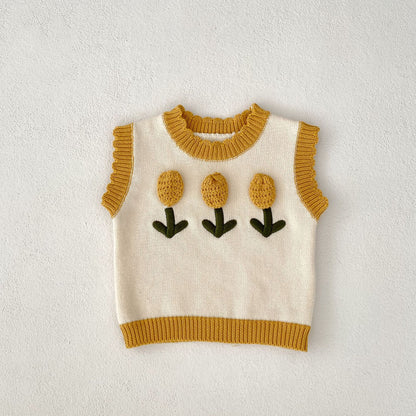 Baby Sleeveless Knitted Pullover