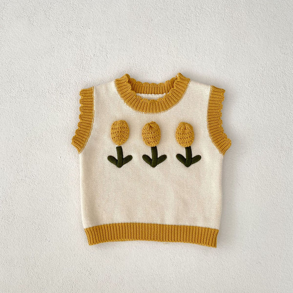 Baby Sleeveless Knitted Pullover