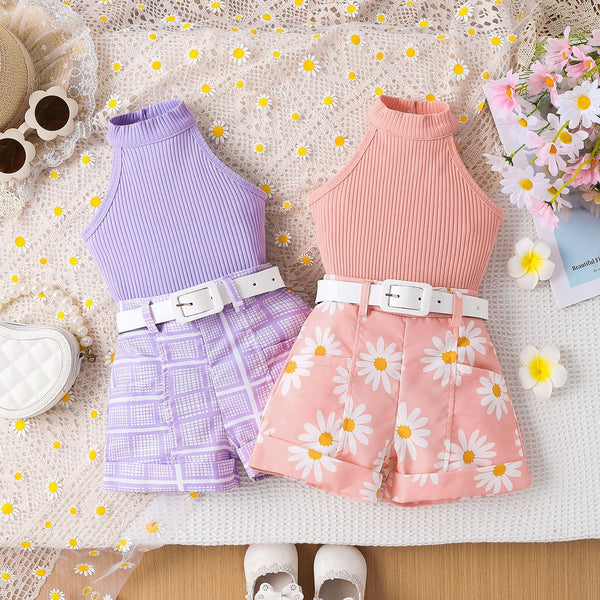 Children's Halter Top and Printed Shorts