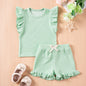 Girls' Flounced Sleeve Shorts