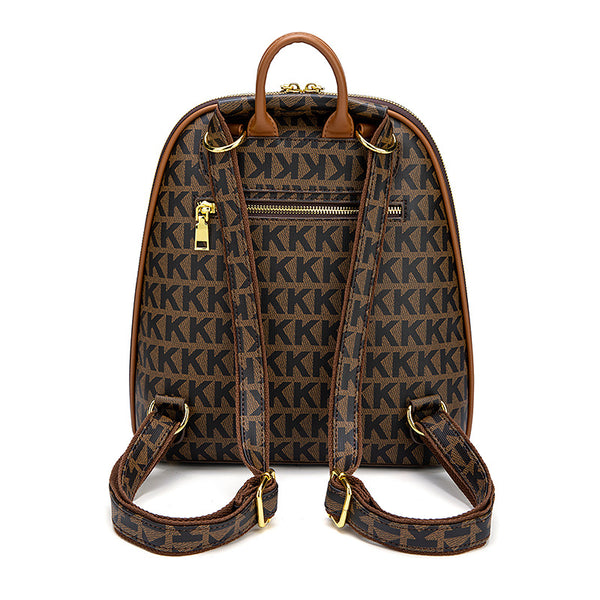 Women's PVC Letter-Print Backpack