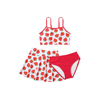 Children's Ruffled Split Swimsuit