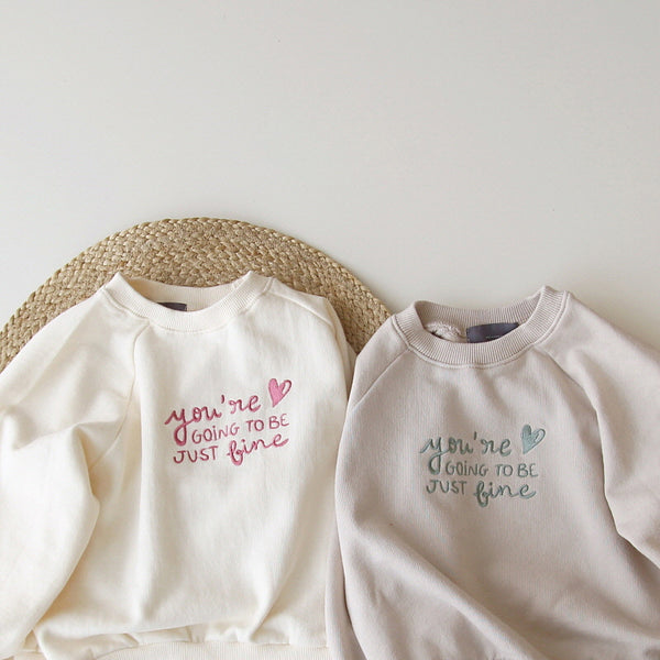 Children's Long Sleeve Letter Loose Sweater