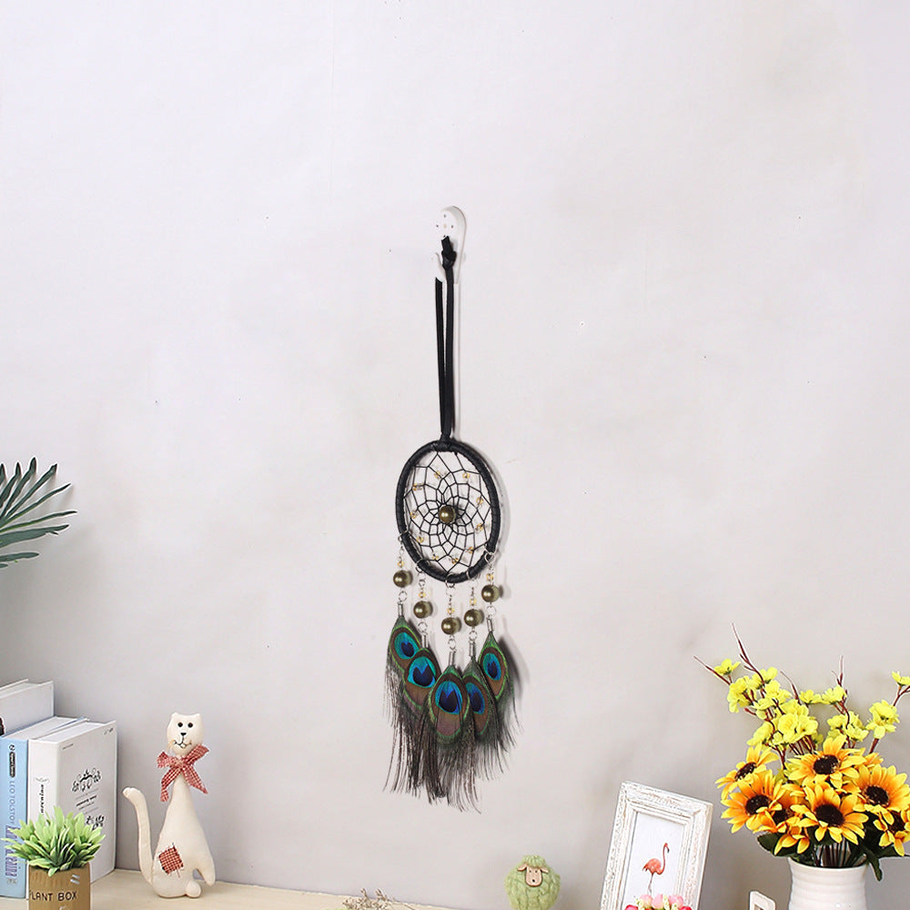 Peacock Fur Dreamcatcher Weave Vintage Home