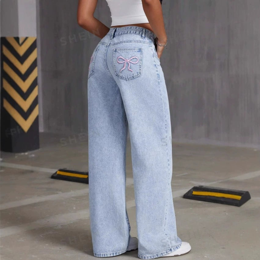 Women Straight jeans Loose Trousers