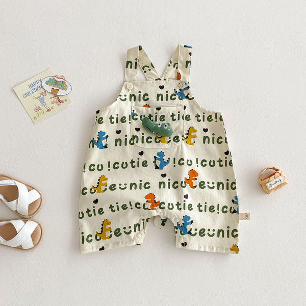 Gilet de dessin animé bébé pleine impression salopette mode