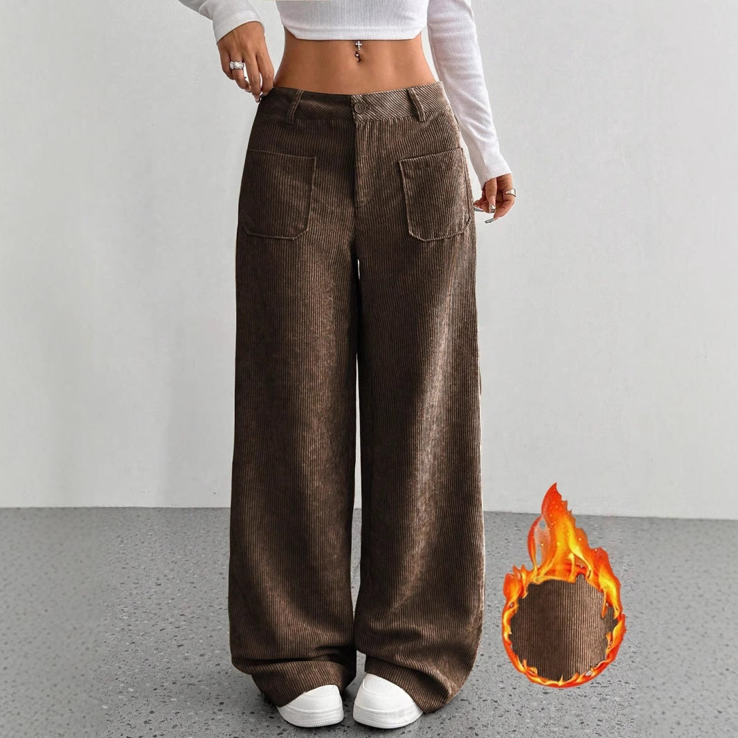 Loose Pocket Wide Leg Pants