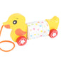 Wooden Children's Leash Snail Trailer Rainbow Building Blocks