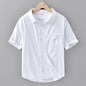 Thin Menswear Linen Short Sleeve Shirt