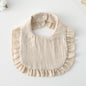 Baby Bib Ruffled Cotton Printed Gauze Lace Bib