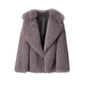 Lapel Leather Fur Coat Women's Artificial Wool Clip Coat