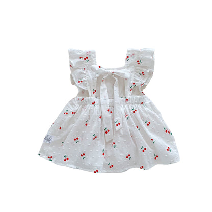 Summer Onesie Romper Princess Rompers Cherry Dress