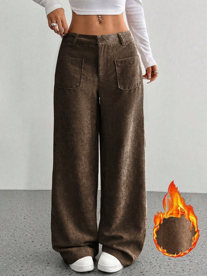 Loose Pocket Wide Leg Pants