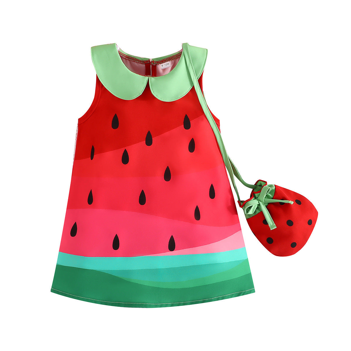 Girls Fashion Fruit Printed Dress