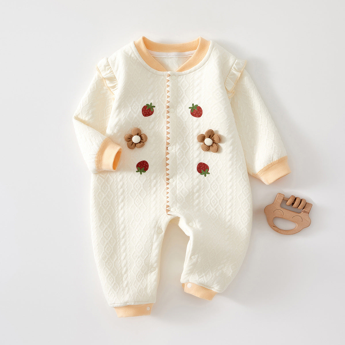 Girls' Fashion Personalized Warm Keeping Newborn Jumpsuit