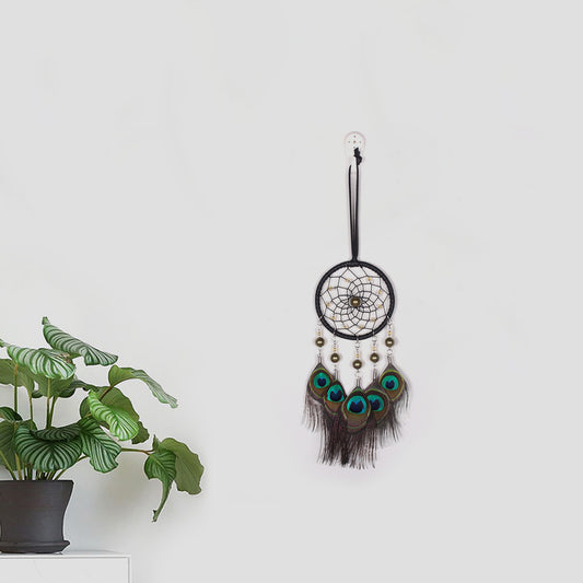 Peacock Fur Dreamcatcher Weave Vintage Home