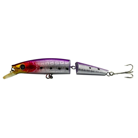 HENGJIA JM007-X 14cm 20.2g 2 sections en plastique dur Appâts de pêche artificiels avec hameçon triple, livraison de couleur aléatoire