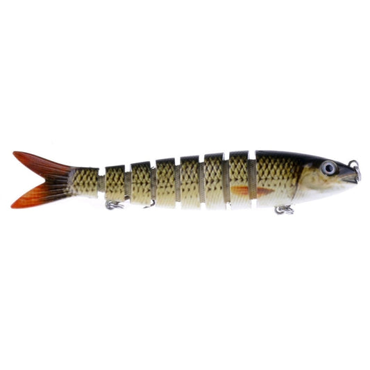 HENGJIA JM024-X 6# 13.6cm 18.7g Leurres de pêche artificiels durs en plastique multi-sections avec hameçon triple, livraison de couleur aléatoire