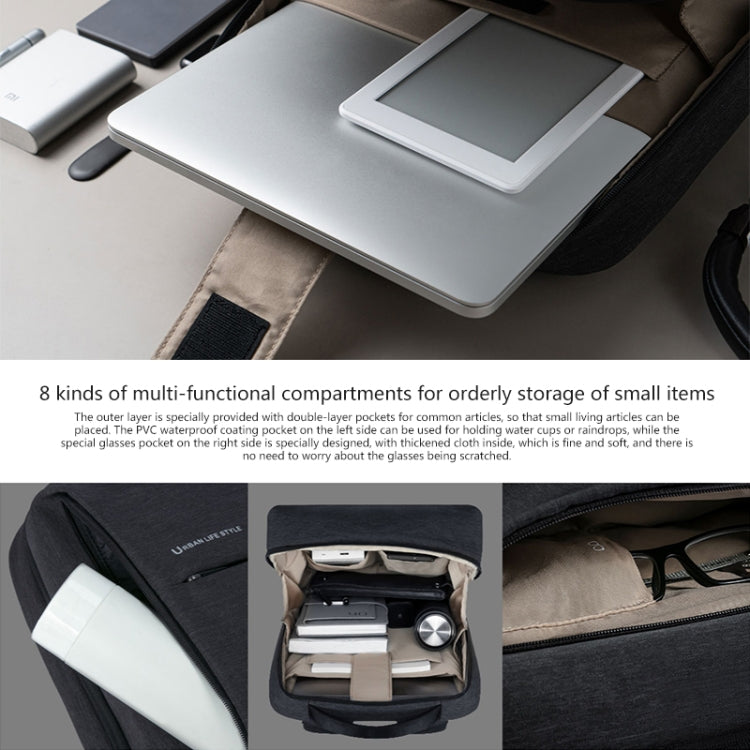 Original Xiaomi Waterproof Simple Backpack Laptop Bag for 15.6 inch Laptop(Dark Gray)