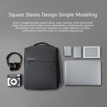 Original Xiaomi Waterproof Simple Backpack Laptop Bag for 15.6 inch Laptop(Dark Gray)