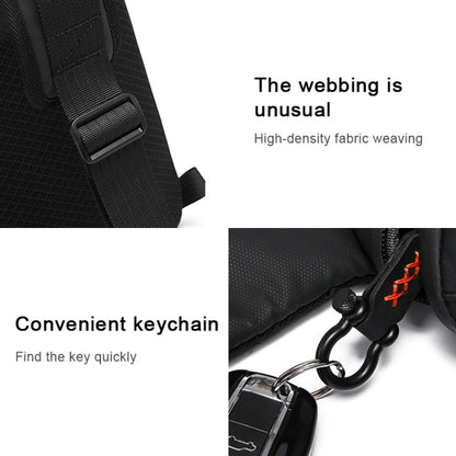 BANGE Sac de Poitrine pour Homme, Sac à Bandoulière de Loisirs en Plein Air Imperméable (Noir)