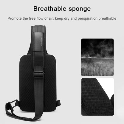 BANGE Sac de Poitrine pour Homme, Sac à Bandoulière de Loisirs en Plein Air Imperméable (Noir)