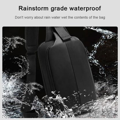 BANGE Sac de Poitrine pour Homme, Sac à Bandoulière de Loisirs en Plein Air Imperméable (Noir)