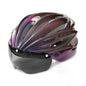 Casque de vélo GUB K80 Plus avec visière et lunettes (violet dégradé)