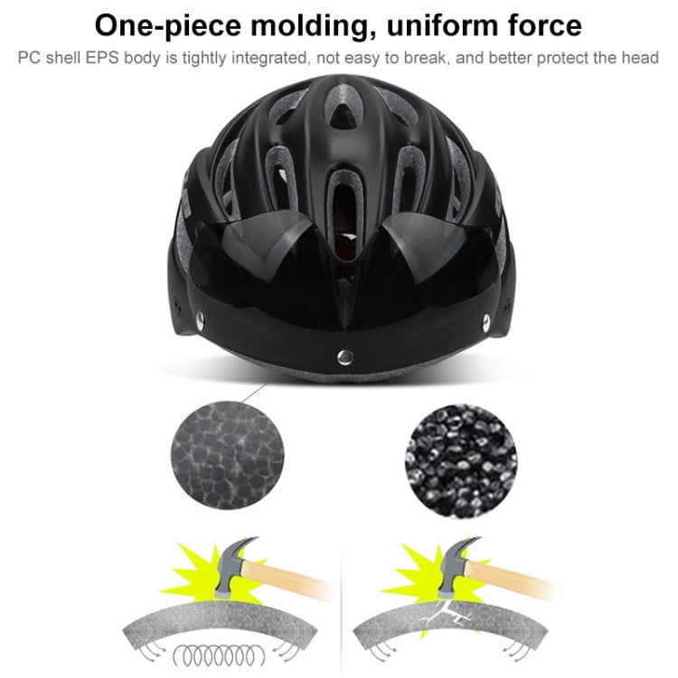 Casque de vélo GUB K80 Plus avec visière et lunettes (violet dégradé)