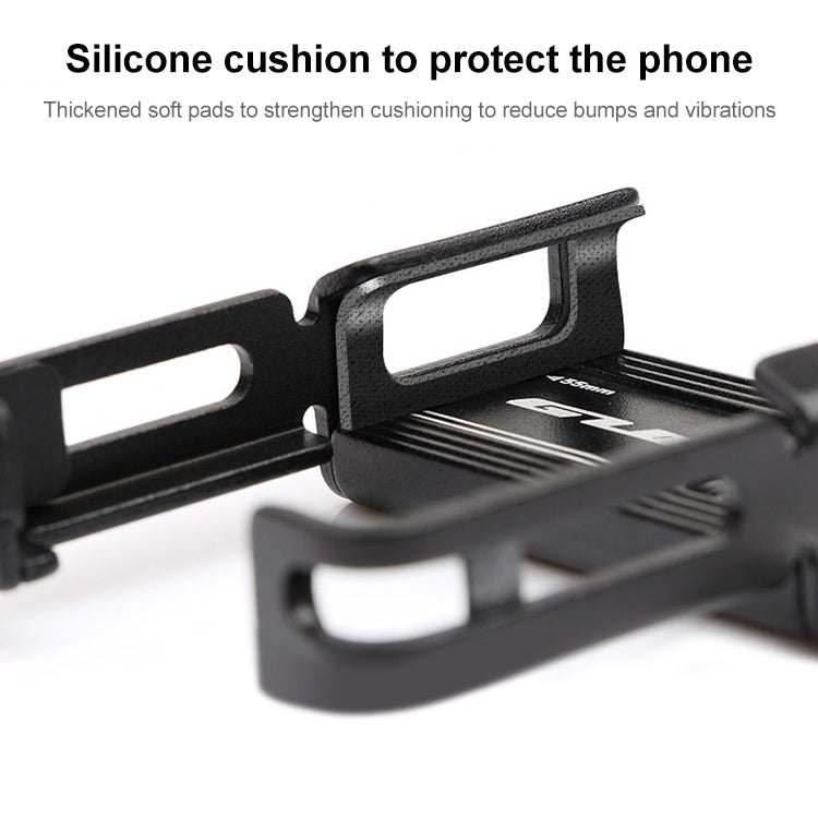 GUB P10 Aluminum Bike Phone Holder(Black Silver)