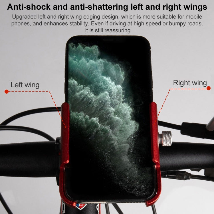 Support de téléphone pour vélo en aluminium GUB P30 (couleur Titane)
