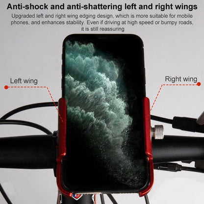 Support de téléphone pour vélo en aluminium GUB P30 (couleur Titane)