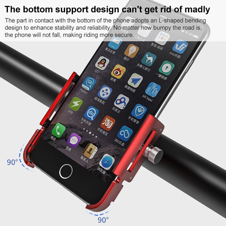 Support de téléphone pour vélo en aluminium GUB P30 (couleur Titane)