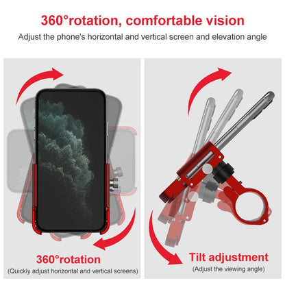 Support de téléphone pour vélo en aluminium GUB P30 (couleur Titane)