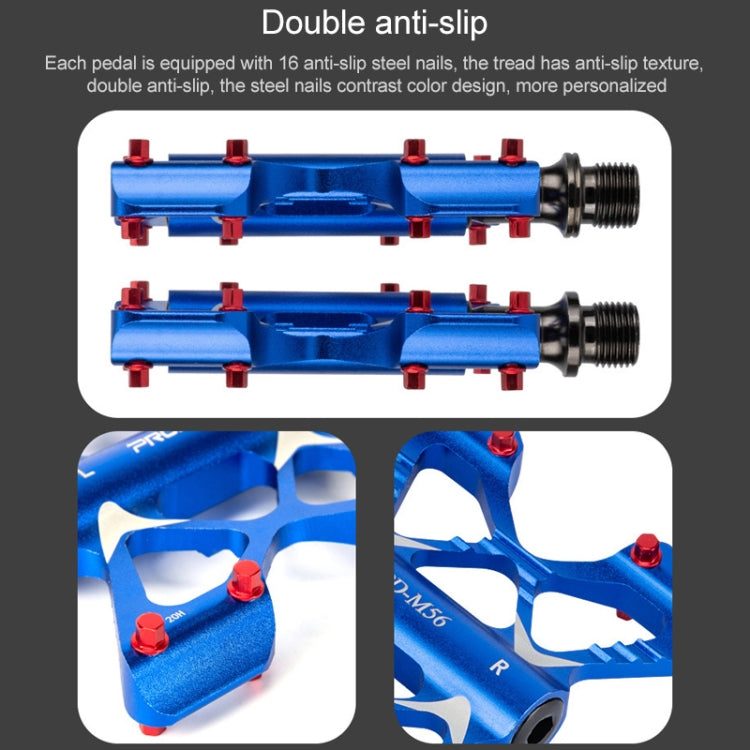 PROMEND PD-M56 1 Pair Mountain Bicycle Aluminum Alloy 3-Bearings Pedals (Blue)
