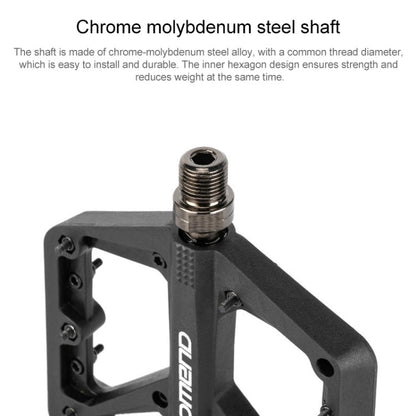 Pédales de VTT PROMEND PD-M42 en nylon avec roulements à haute vitesse (1 paire, rouges)