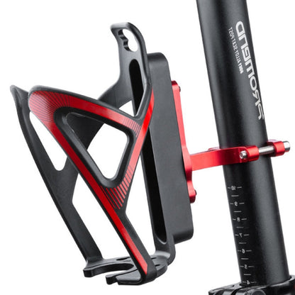 PROMEND FJJ-280N Adaptateur de Selle de Vélo en Alliage d'Aluminium CNC pour Porte-Bidons (Couleur Titane)