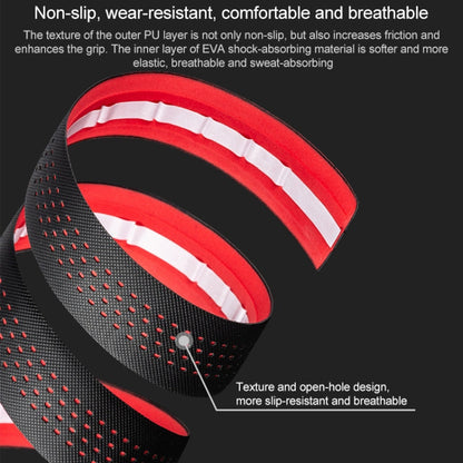 PROMEND GR-082 1 Pair Two-color Antiskid Bicycle Grips Tape (Black Black)