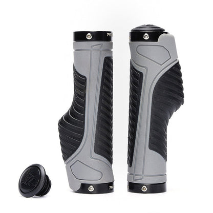 PROMEND GR-504 1 Pair TPR Ergonomic Ball Bicycle Grip Cover (Black Grey)